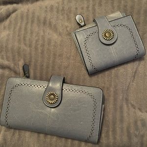 NWOT Baby blue 2 wallet set